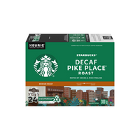 Starbucks Decaf Pike Place Roast Coffee K-Cup Pods - Medium - 24 Pack-Delivers the rich coffee flavour you love from Starbucks without the caffeine