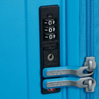 American Tourister 23" Rejoy Check-in Luggage - Medium - 360-Degree Spinner - Azure Blue-Side bumpers help to prevent nicks and scratches.