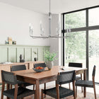 Modway Rekindle 8-Light Chandelier - Polished Nickel-Iron Metal Construction