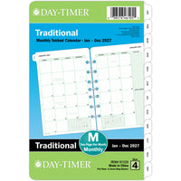 Day-Timer 2027 Monthly Planner Refill Desk Size - 8-1/2" x 5-1/2" - English-Page size: 8-1/2" H x 5-1/2" W