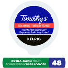 Timothy's Rainforest Espresso Dark K-Cup Pods - 48 Pack-100% Rainforest Alliance
