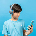 JLab JBuddies Studio 2 Wired Headphones - Blue/Gray-40mm drivers