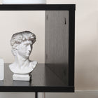 HOMCOM Square Side Table - Black-Material: Particle board, Steel 