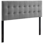 Modway Lily Biscuit Tufted Performance Velvet King Headboard - Grey-Luxurious Modern King Headboard