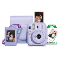 FUJIFILM instax mini 13 Instant Camera Bundle - Dreamy Purple-Bundle includes 1x instax mini 13 camera, 1x instax mini instant film pack, 1x instax mini 13 camera case, and instax mini photo bag charm
