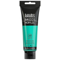 Liquitex Basics Acrylic Paint 1046660, Bright Aqua Green, 118 mL Tube-Formulated with fine art pigments artist can depend on.