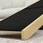 PawHut 59" L Pet Ramp with Non-slip Carpet - Natural-Colour: Natural Wood, Black 