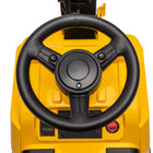 Aosom 3-in-1 Kids Ride-On Excavator with Music - Yellow-Material: PP, Steel 