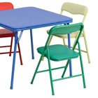 Flash Furniture Kids Colourful 5 Piece Folding Table & Chair Set-Designed for Commercial and Residential Use