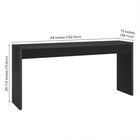 Hudson&Canal Lawrence 64" Wide Rectangular Fluted Console Table - Black Grain-Product Dimensions: 64" L x 15" W x 29.5" H