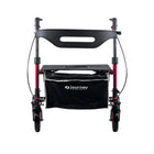 Journey Breeze Rollator Mobility Walker - Red-Adjustable handles help provide a better fit for a wider range of users