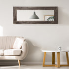 HOMCOM Farmhouse Full Length Mirror - 23.6" W x 59.1" H - Brown-Suitable for living room, bedroom, dining room, hallway 