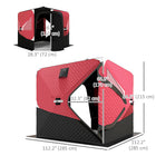 Outsunny Insulated Ice Fishing Tent with Oversized Doors for 3-4 Person-Oversized doors that zip all the way down to the ice mean you won't get caught with your gear
