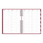 Brownline 2027 CoilPro Daily Planner - 10" x 7-7/8" - Red-Current and perpetual calendars