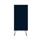Manhattan Comfort Rockefeller Mid-Century Modern Bedroom Dresser 2-Piece Set - Tatiana Midnight Blue-21.57" L x 35.31" W x 44.57" H