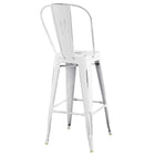 Modway Promenade Metal Bar Side Stool - White-Stool Weight Capacity: 331 lb