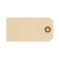 Merangue Shipping Tags, 4 1/4" x 2 1/8", 1000 Pack-Manilla shipping tags with reinforced hole for strebgth and durability.