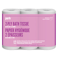 Perk 2-Ply Bathroom Tissue - 242 Sheets Per Roll - 12 Pack-12 double rolls of 2-ply Bathroom Tissue