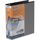 Davis Group QuickFit D-Ring View Binder - 2" - Black-Customizer/Overlay Binder, Black,  holds 500 sheets of paper, for 8.5"x11" size paper