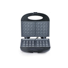 Commercial 750W Nonstick Mini Waffle Maker - Black-Power on & ready lights are controlled by thermostat