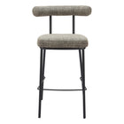 Zuo Kede Barstool - Green Tweed-Soft chenille fabric
