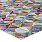 Modway Arisa Geometric Hexagon Mosaic Area Rug - 4 ft W x 6 ft L - Multicolored-Stain Resistant / Easy To Clean