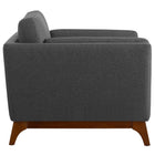 Modway Chance Upholstered Fabric Armchair - Grey-Dense Foam Padded Cushions