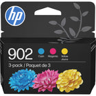HP 902 Cyan, Magenta & Yellow Original Ink Cartridges, 3 Pack (T0A38AN)-Colours: Cyan, magenta, yellow