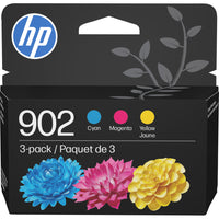 HP 902 Cyan, Magenta & Yellow Original Ink Cartridges, 3 Pack (T0A38AN)-Colours: Cyan, magenta, yellow