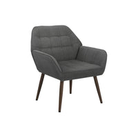 Monarch Specialties Upholstered 33"H Contemporary Accent Chair With Walnut Metal Legs - Light Grey Fabric-This contemporary accent chair features comfortable foam cushioning and soft touch fabric, creating a cozy and inviting seating experience that enhances your space with a clean, contemporary look suited to any fashionable style.