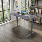 Motionwise M3 PRO Series Ergonomic Curve 30" x 60" Electric Sit-Stand Desk with Dual Motors - Rustic Grey-Smart, Customizable Comfort: Features a memory-enabled control panel with 4 programmable height presets, LED display, and a built-in USB port (5V/2.4A) to keep your devices powered