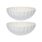 Casa Domani Solare Serving Bowl - 22cm - Cream - 2 Pack-Made of Stoneware