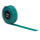 JAM Paper Double Faced Satin Ribbon - 7/8" W x 25 yd. - Tropical Blue-Quantity: Roll Sold Individually