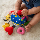 Manhattan Toy Baby Whoozit 6" Stroller Travel Activity Toy-Arms include hidden noise makers - rattles, squeakers, and crinkle paper