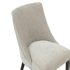 Manhattan Comfort Beever 22" Modern Chenille Upholstered Dining Chair - Taupe - Set of 2-Rubberwood Frame with Dark Walnut Finish