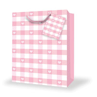 Millbrook Studios  Baby Gift Bags - Small - Pink - 12 Pack (47401)-4.5" x 2.5" x 5.75"