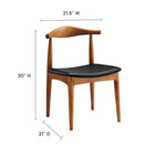 Modway Tracy Dining Side Chair - Black-High-Density Foam