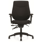 Staples Newdale Medium Back Multi-Tilter Office Chair - Petite Seat - Fusion Carbon Fabric - Black-Specifically intended for users of below average height and/or weight