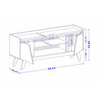 Manhattan Comfort Marcus 53.14" Mid-Century Modern TV Stand - Grey and Nature-Features 1 Media Hole for Cable and Wire Management