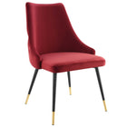 Modway Adorn Tufted Performance Velvet Dining Side Chair - Maroon-Vintage Modern Accent Dining Chair