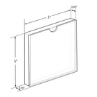Azar Desktop/Countertop Top Loading Acrylic Card Holder - Clear - 2 Pack (104555-2PK)-Top Loading Frame