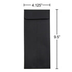 JAM Paper #10 Policy Envelopes, 4 1/8 x 9.5, Black Linen Recycled, 100 Pack (v01218g)-Opening: Open end