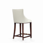 Manhattan Comfort Shubert 22.64" Modern Leatherette Upholstered Counter Stool - Ivory - 2 Pack-Made to Last. Commercial Grade Product