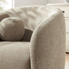 Modway Holland Swivel Chenille Fabric Armchair - Taupe-Ball Accent Pillows