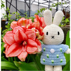 Just Dutch Miffy Handmade Bunny Plush Toy - Blue Tulip Dress-Designed as a safe and durable collectible or decorative accent suitable for fans of all ages