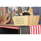 Teacher Created Resources Burlap Storage Caddy-The durable, non-porous surface is easy to clean and can be wiped-down or sprayed with disinfectant to help prevent the spread of germs