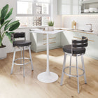 Zuo Gimsby Swivel Barstool - Black-Dimensions: 20.1" L x 20.1" W x 38.2" H