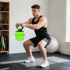 Soozier 44 lb 4-in-1 Weight Dumbbell Set - Barbell Kettlebell Push Up Stand-Non-slip handlebars, making it easy to hold and lift 