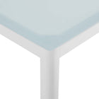 Modway Raleigh 59" Outdoor Patio Aluminum Dining Table - White-Assembly Required