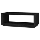 Hudson&Canal Evie 48"W Rectangular Coffee Table - Black Grain-Tabletop features a weight capacity of 75 lbs